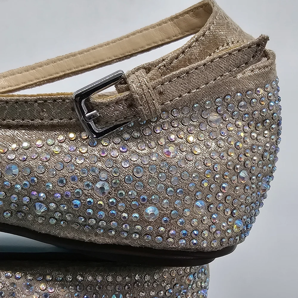 Betsey Johnso SB Joy Bling Weddin Prom Ballet Flats 6.5 - Picture 9 of 14
